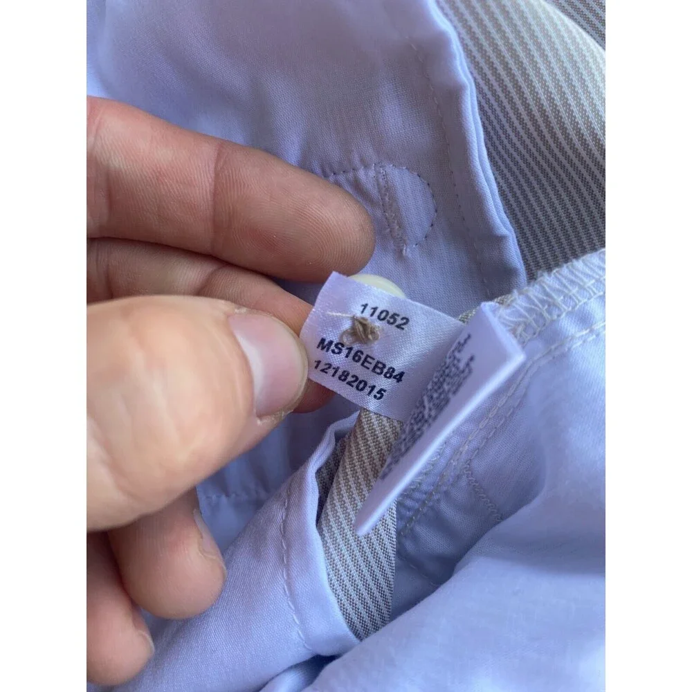 Peter Millar Wicking Shorts Mens 38 Beige Featherweight Golf Chino Lined